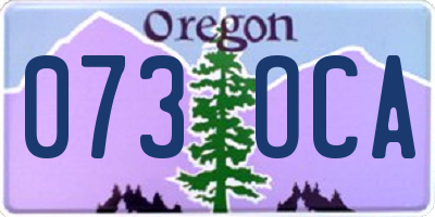OR license plate 073OCA