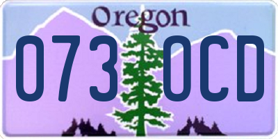 OR license plate 073OCD