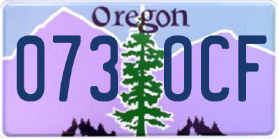 OR license plate 073OCF