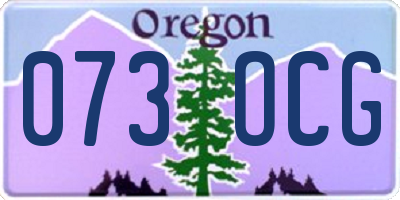 OR license plate 073OCG