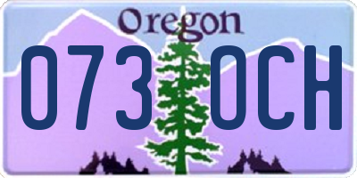 OR license plate 073OCH