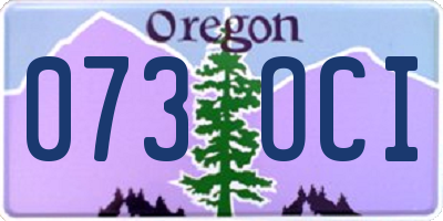 OR license plate 073OCI