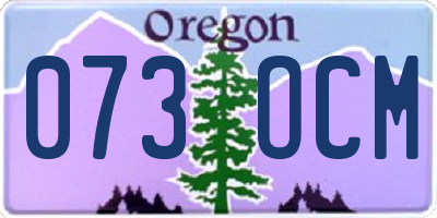 OR license plate 073OCM