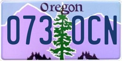 OR license plate 073OCN
