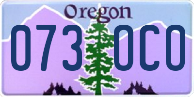 OR license plate 073OCO
