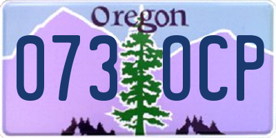 OR license plate 073OCP