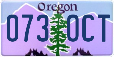 OR license plate 073OCT