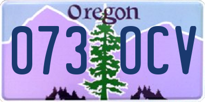 OR license plate 073OCV