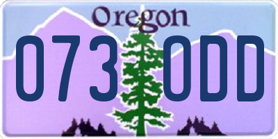 OR license plate 073ODD
