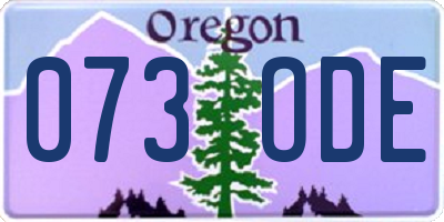 OR license plate 073ODE