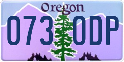 OR license plate 073ODP