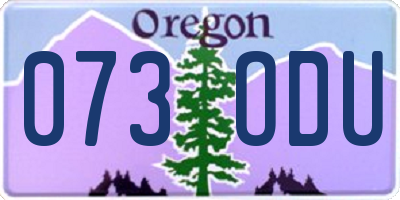 OR license plate 073ODU