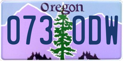 OR license plate 073ODW