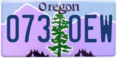 OR license plate 073OEW
