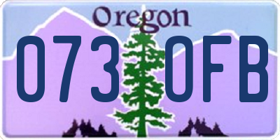OR license plate 073OFB