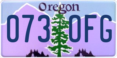 OR license plate 073OFG