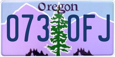 OR license plate 073OFJ