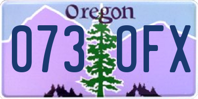 OR license plate 073OFX