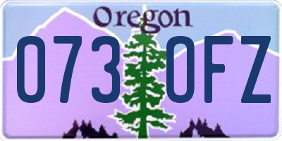 OR license plate 073OFZ
