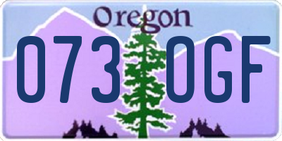 OR license plate 073OGF