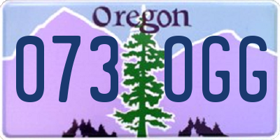OR license plate 073OGG