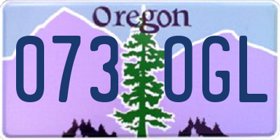 OR license plate 073OGL