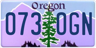 OR license plate 073OGN