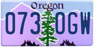 OR license plate 073OGW