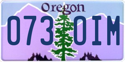 OR license plate 073OIM