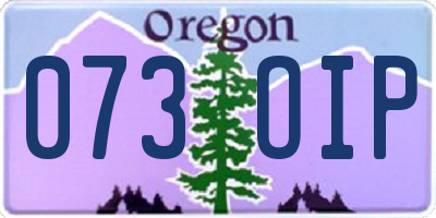 OR license plate 073OIP