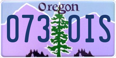 OR license plate 073OIS