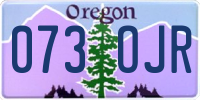 OR license plate 073OJR