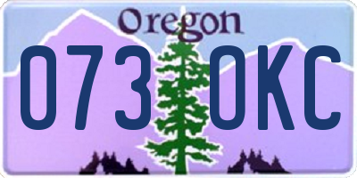 OR license plate 073OKC
