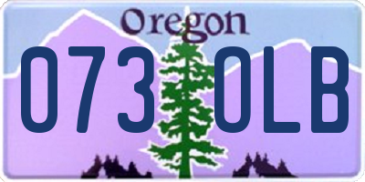 OR license plate 073OLB