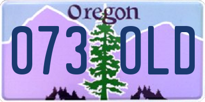 OR license plate 073OLD