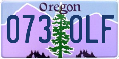 OR license plate 073OLF