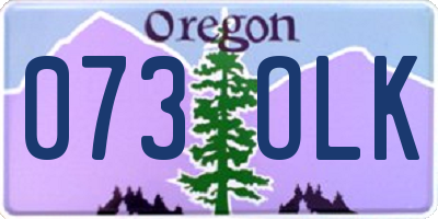 OR license plate 073OLK