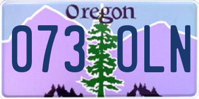 OR license plate 073OLN