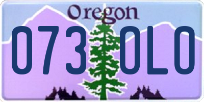 OR license plate 073OLO