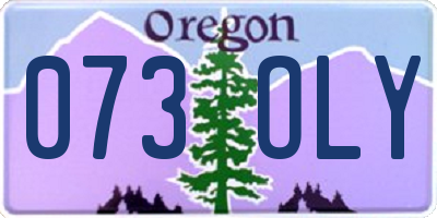 OR license plate 073OLY