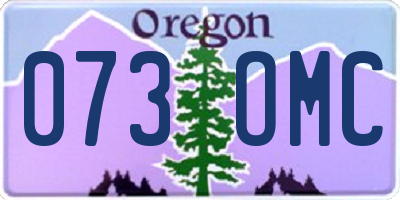OR license plate 073OMC
