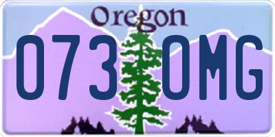 OR license plate 073OMG