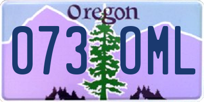 OR license plate 073OML