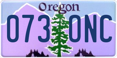 OR license plate 073ONC