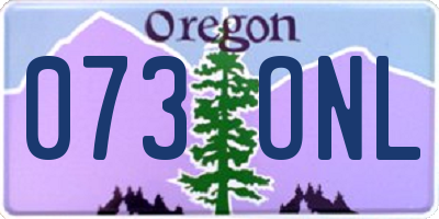 OR license plate 073ONL