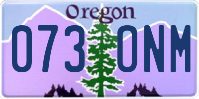 OR license plate 073ONM