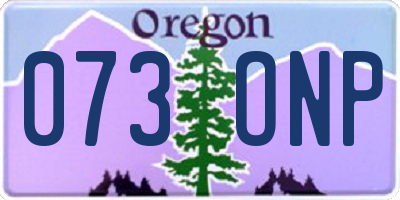 OR license plate 073ONP