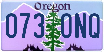 OR license plate 073ONQ