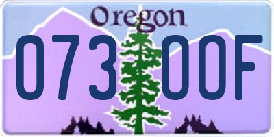 OR license plate 073OOF