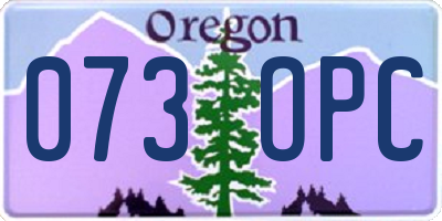 OR license plate 073OPC